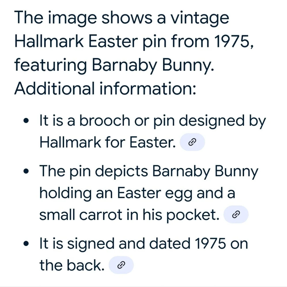 Vintage Easter Bunny Brooch - Yellow and Blue By Hallmark Stamped 1975 Barnaby
